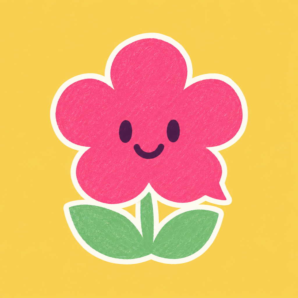 Chatter Garden's smiling speech-bubble flower